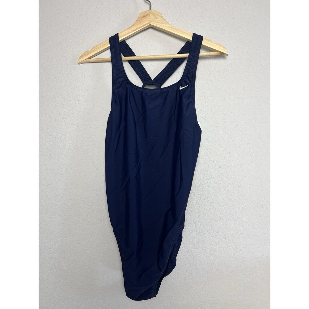 Nike Swim Swimsuit Women's Size 40/14 Navy Fastback One-Piece Tank